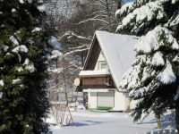 unser Ferienhaus im Winter